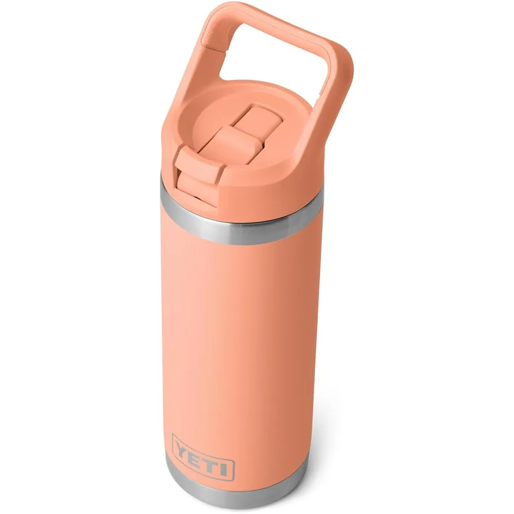 YETI Botella Rambler con Tapa de Cañita de 18 oz | Melocotón