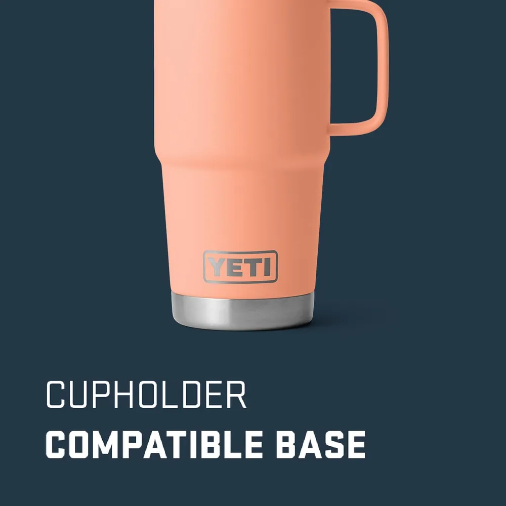 YETI Rambler Vaso de 20 oz de acero inoxidable y tapa Stronghold color melocotòn