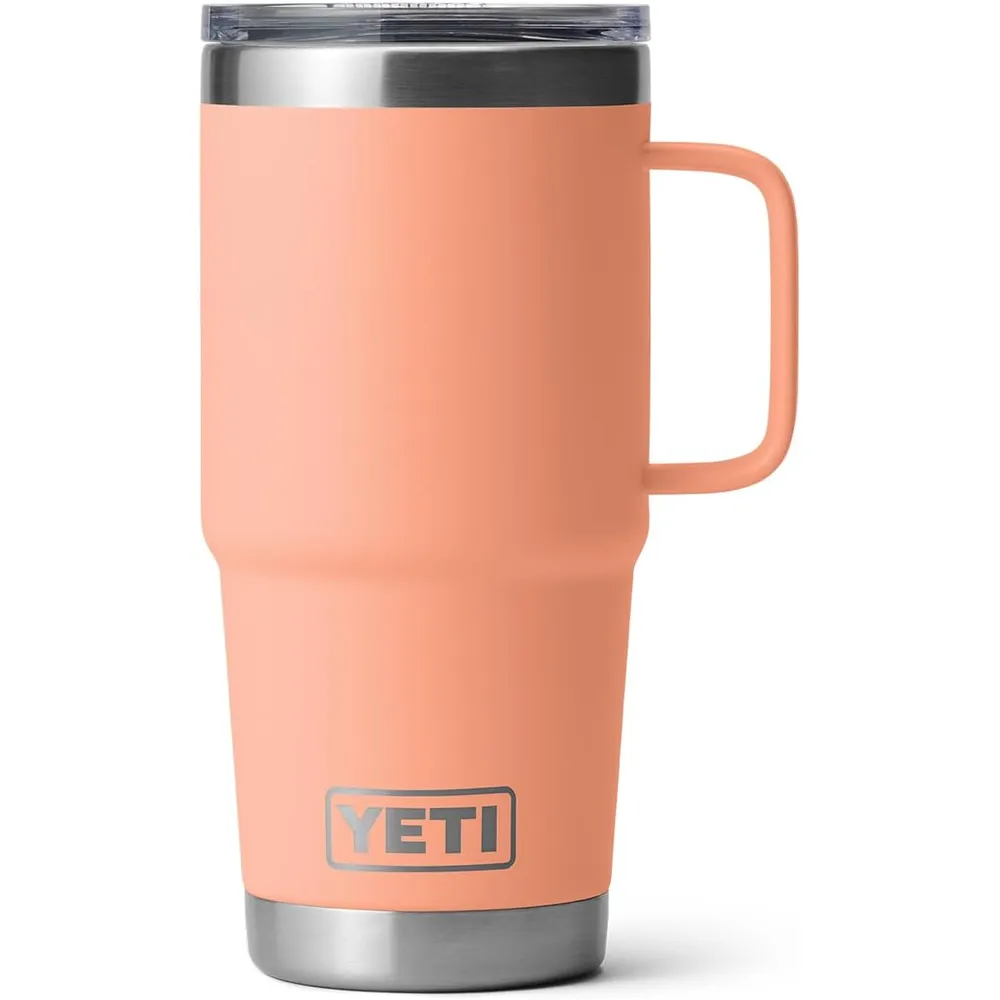 YETI Rambler Vaso de 20 oz de acero inoxidable y tapa Stronghold color melocotòn