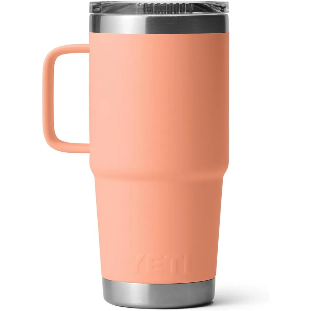 YETI Rambler Vaso de 20 oz de acero inoxidable y tapa Stronghold color melocotòn