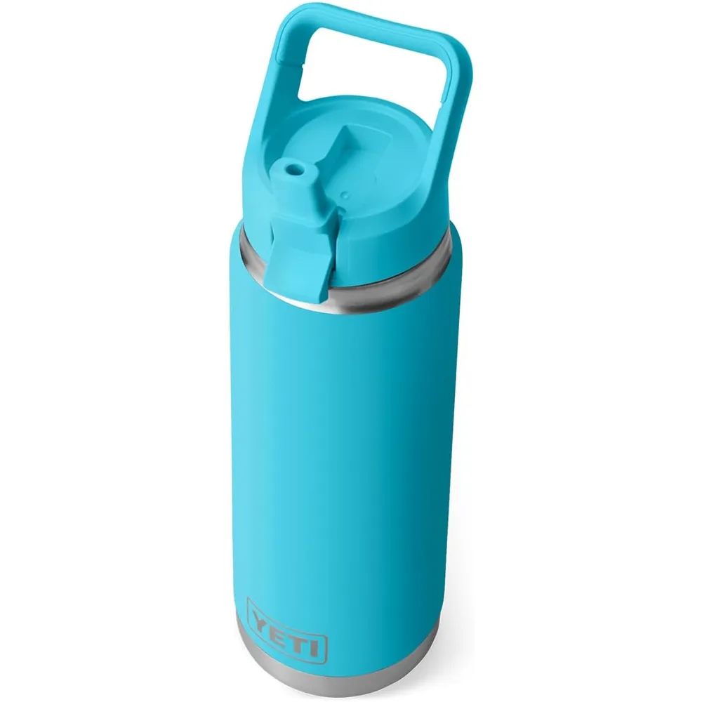 YETI Botella Rambler con Tapa de Cañita de 26 oz | Celeste Neón