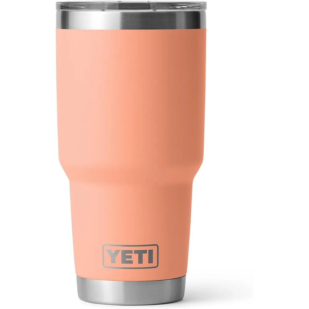 YETI Rambler Vaso de 30 oz de acero inoxidable y tapa MagSlider color melocotón