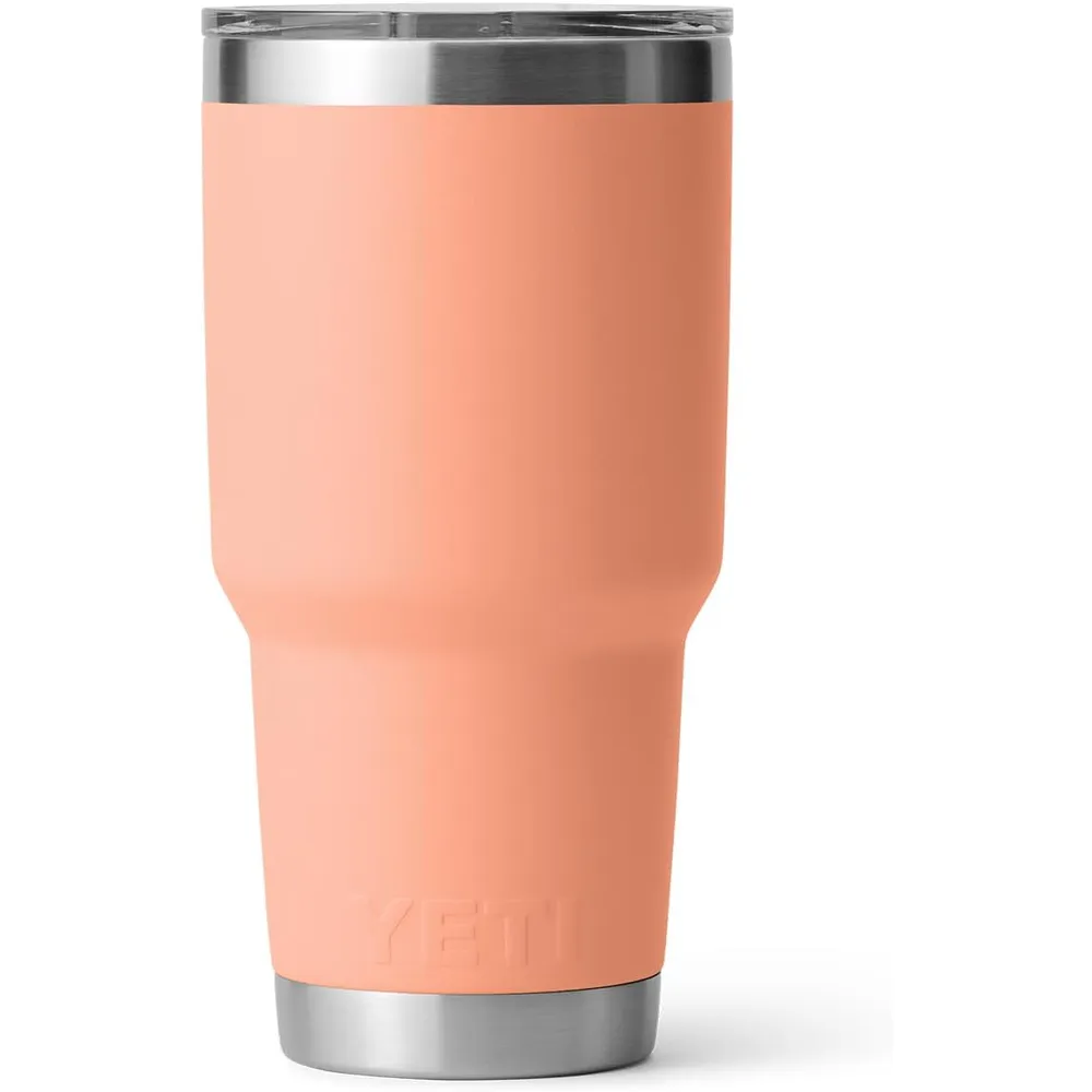 YETI Rambler Vaso de 30 oz de acero inoxidable y tapa MagSlider color melocotón