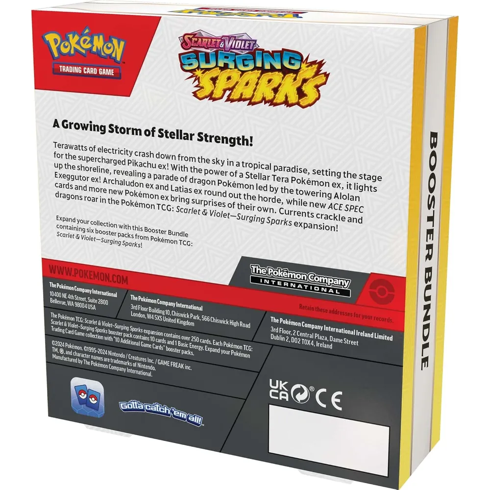 JUEGO DE CARTAS POKÉMON TCG SCARLET & VIOLET SURGING SPARKS BOOSTER PACK (INGLÉS)
