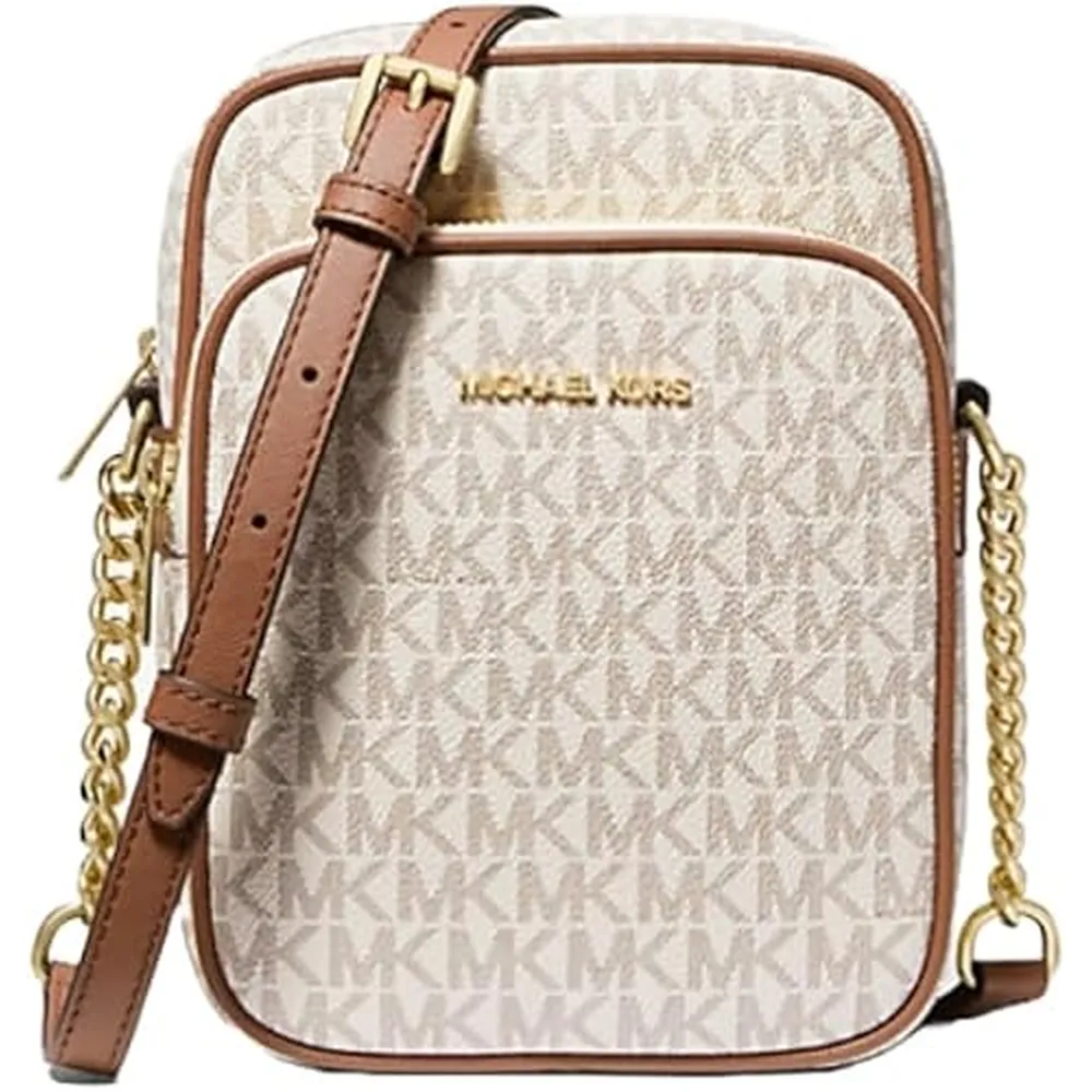 Michael Kors | Bolso Jet Set Travel Mediano con Logo (Vanilla) Crossbody