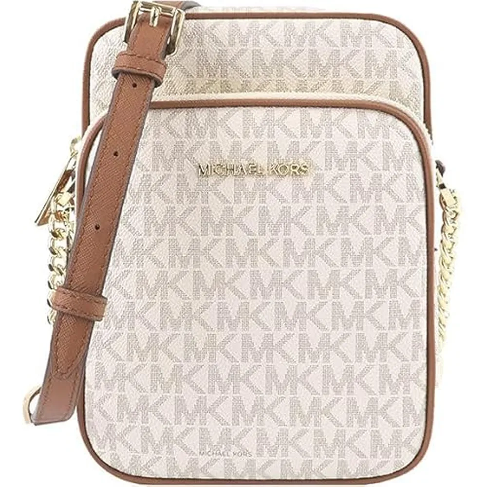 Michael Kors | Bolso Jet Set Travel Mediano con Logo (Vanilla) Crossbody