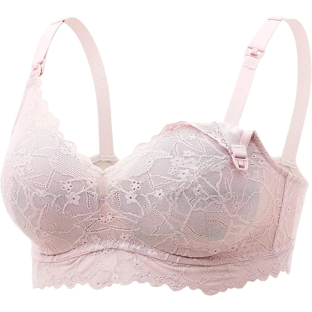 Momcozy brasier de lactancia de encaje | S - Rosa