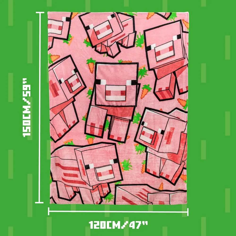 Paladone Minecraft Pig, manta cojín 2 en 1 oficial