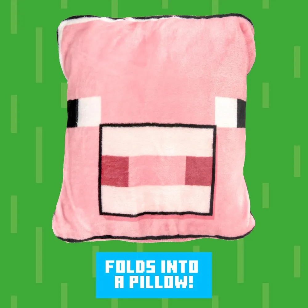 Paladone Minecraft Pig, manta cojín 2 en 1 oficial