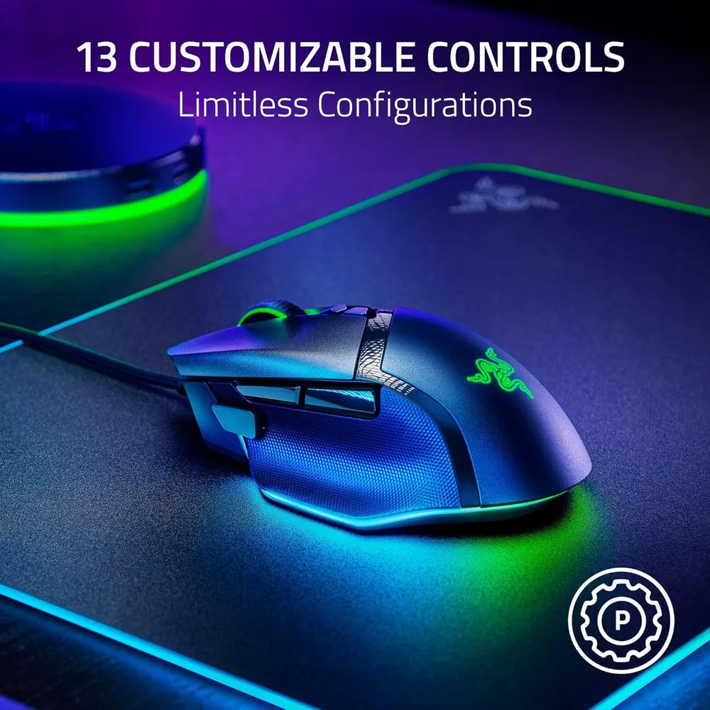 MOUSE ALÁMBRICO BASILISK V3 35K RAZER | NEGRO