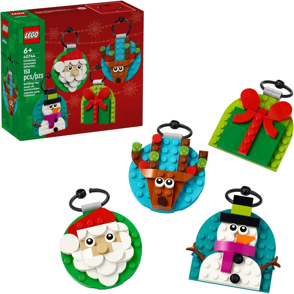 Lego Adornos navideños, juguetes de construcción para niños y niñas