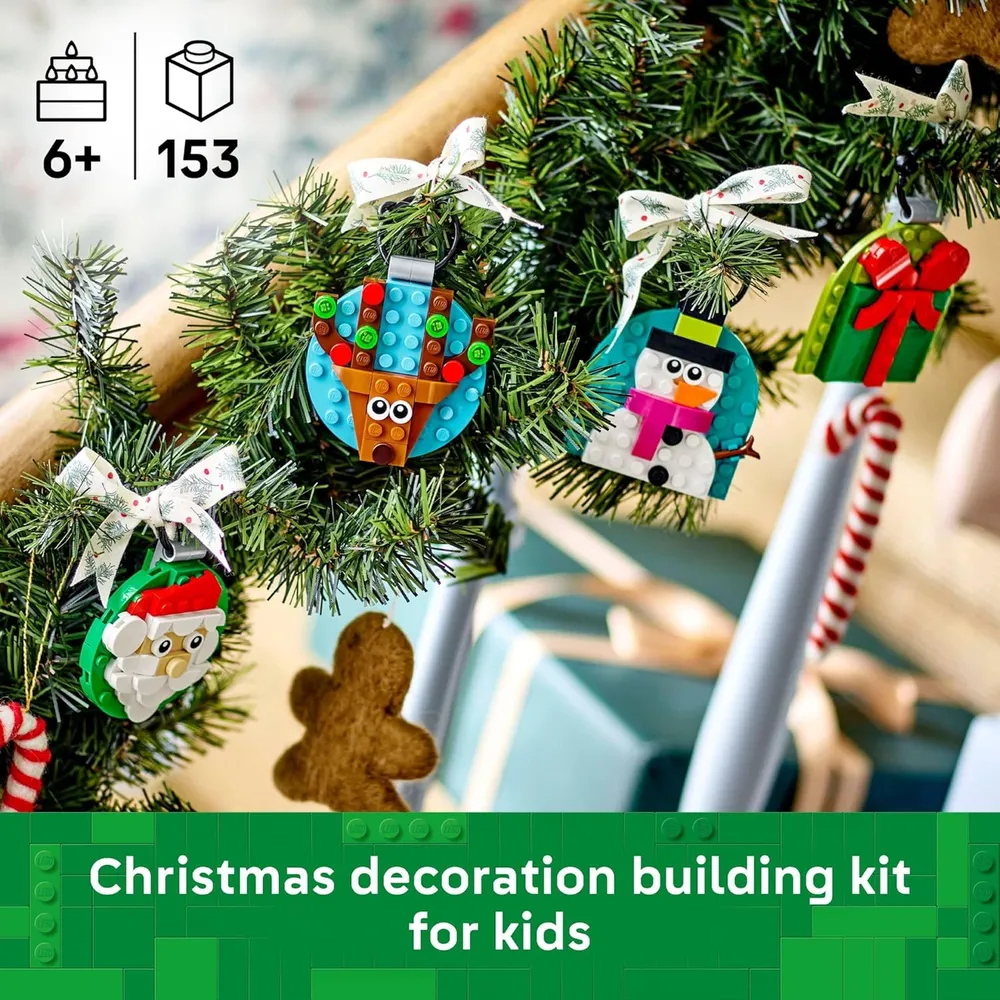 Lego Adornos navideños, juguetes de construcción para niños y niñas
