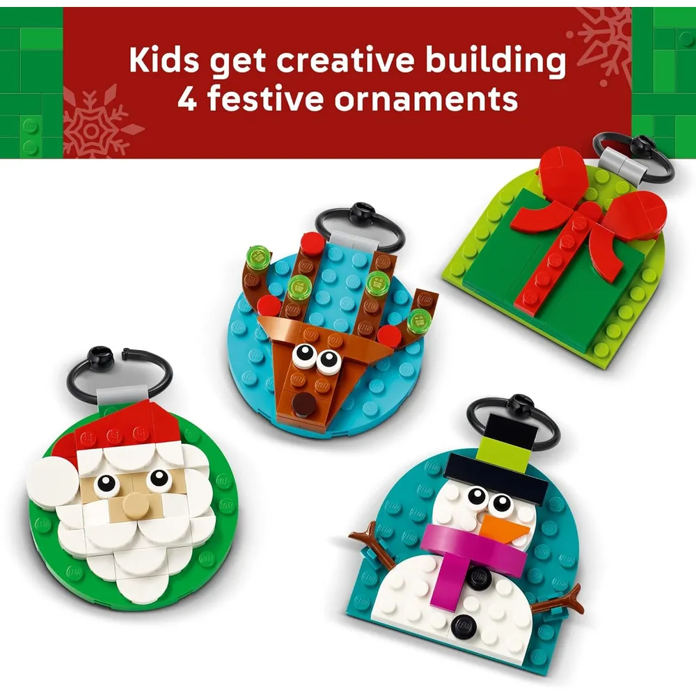 Lego Adornos navideños, juguetes de construcción para niños y niñas