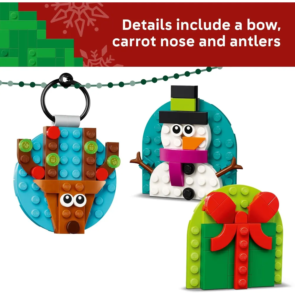 Lego Adornos navideños, juguetes de construcción para niños y niñas