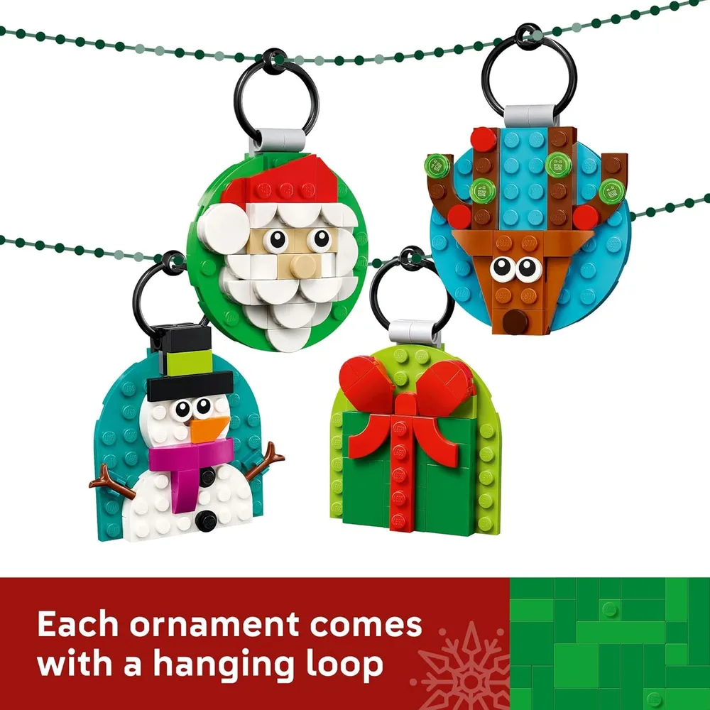 Lego Adornos navideños, juguetes de construcción para niños y niñas