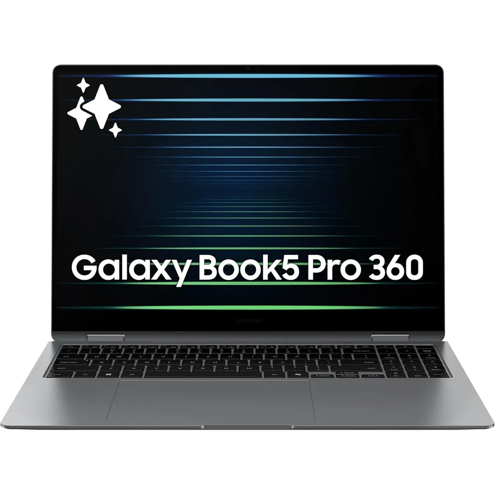 LAPTOP SAMSUNG GALAXY BOOK5 PRO 360 16" CORE 7 ULTRA 16GB RAM 1TB - TECLADO INGLÉS | GRIS