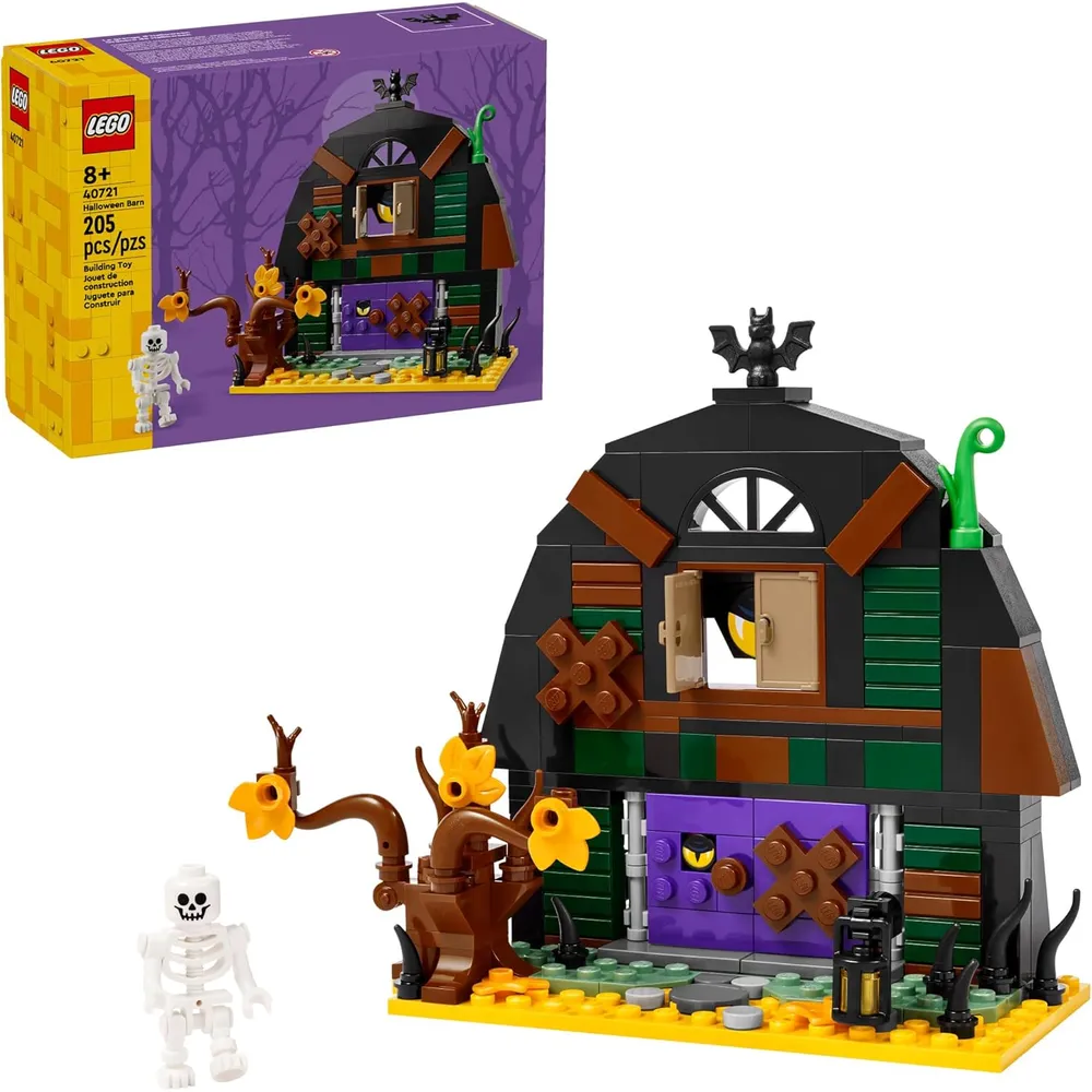 Lego Granero de Halloween, juguete de construcción y decoración para niños
