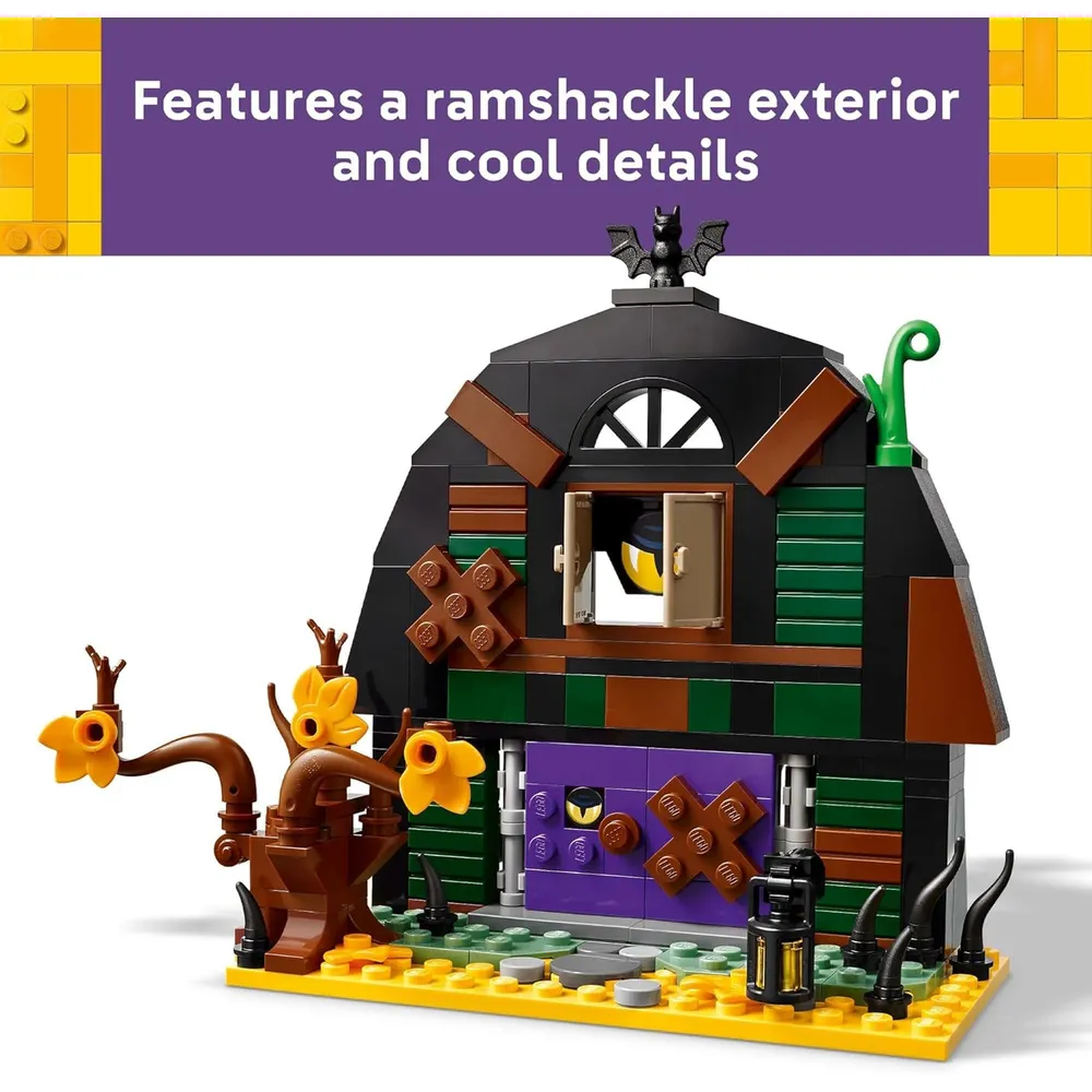Lego Granero de Halloween, juguete de construcción y decoración para niños