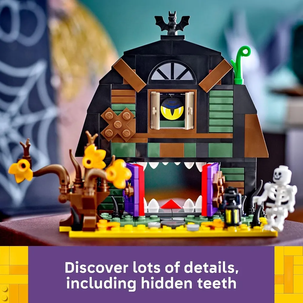 Lego Granero de Halloween, juguete de construcción y decoración para niños