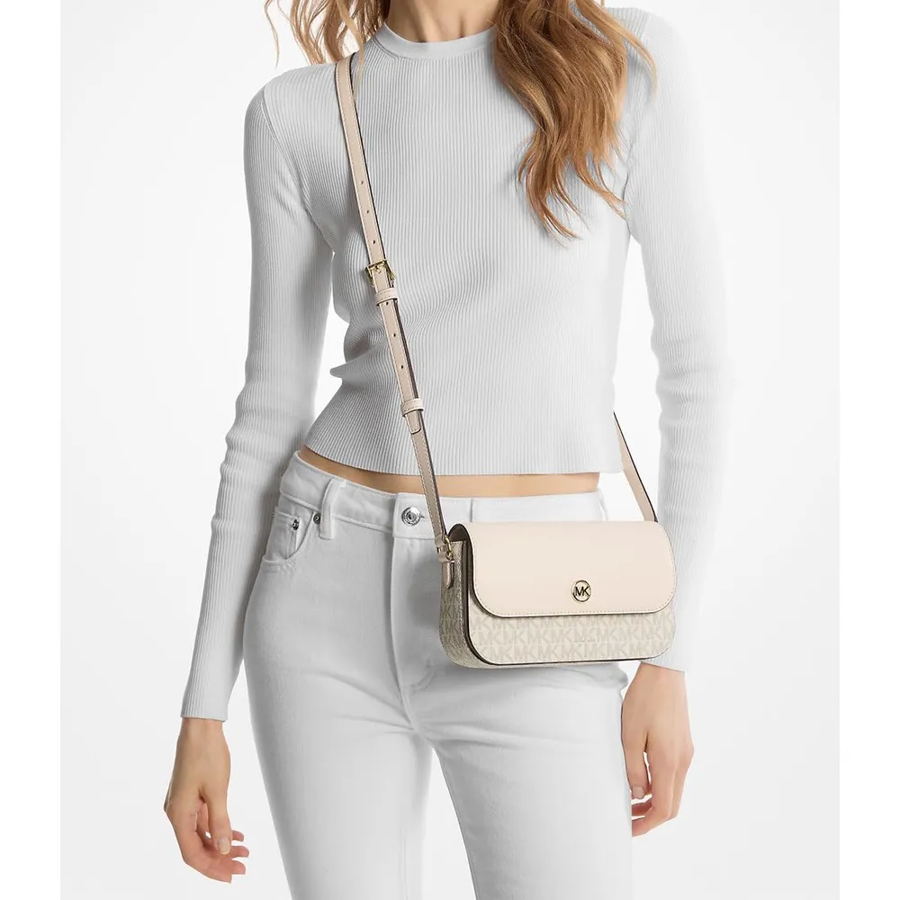 b0dgvn1qt1_1_webp.webp MICHAEL KORS Bolso cruzado pequeño de viaje Jet Set | Crema