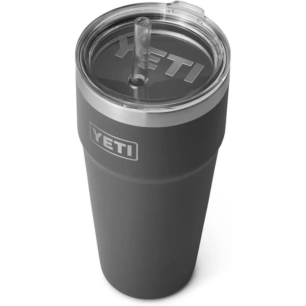 YETI Rambler Juego de vasos: 1 vaso con sorbete de 25 oz y 1 vaso con sorbete de 26 oz