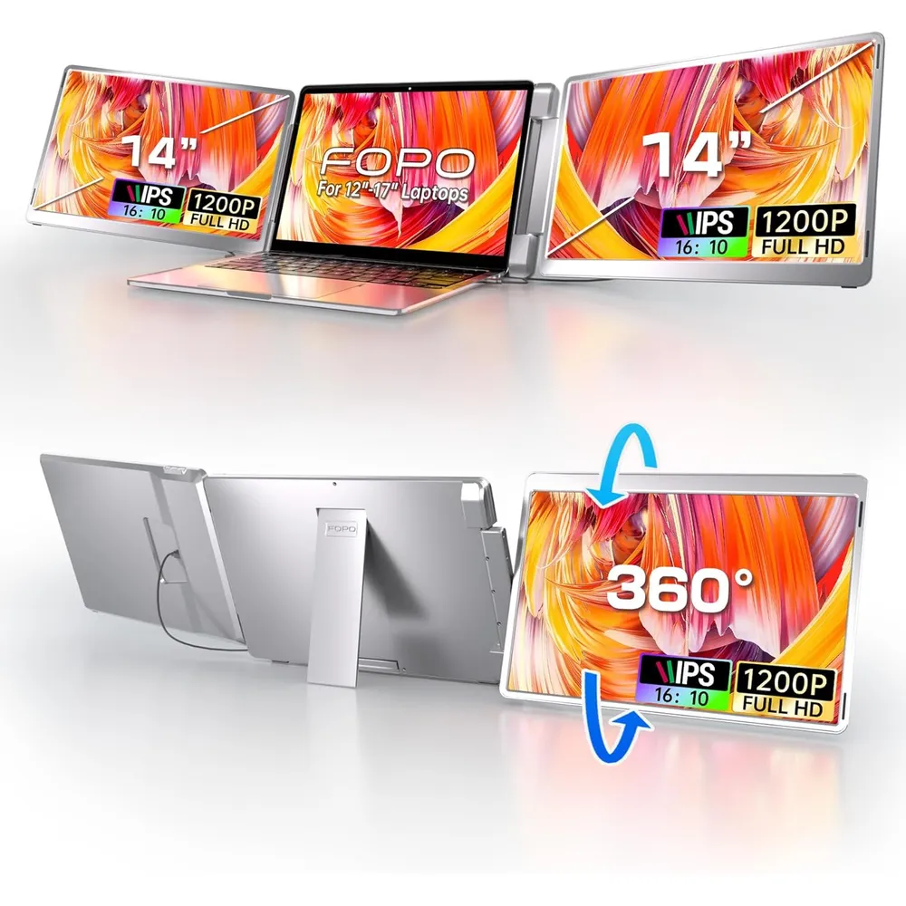 FOPO S7 Extensor Triple Portátil 14" Full HD 1200p