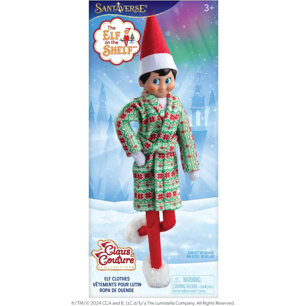 The Elf on the Shelf accesorios Claus Couture bata y pantuflas