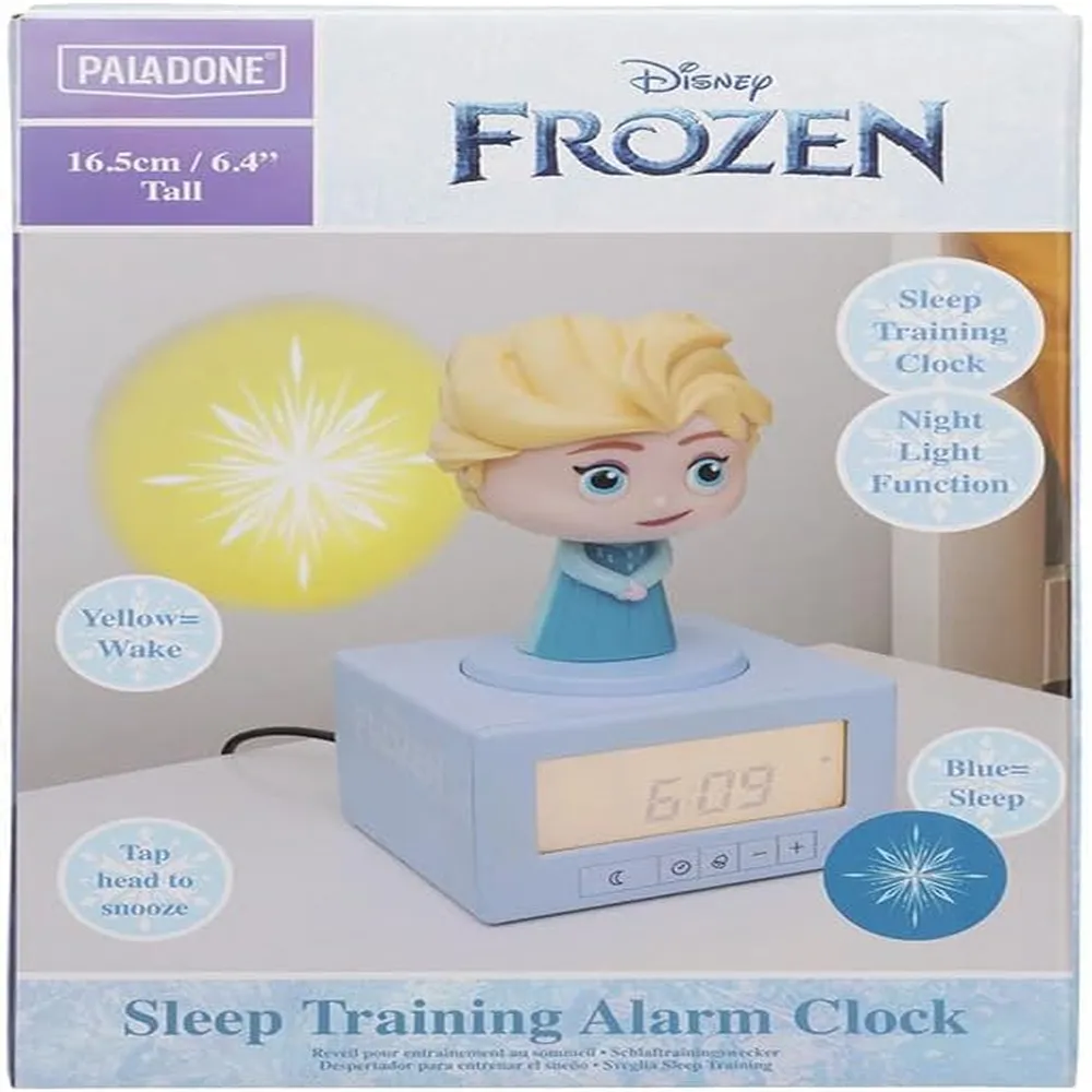 Paladone Disney Frozen Elsa, reloj despertador proyector infantil oficial