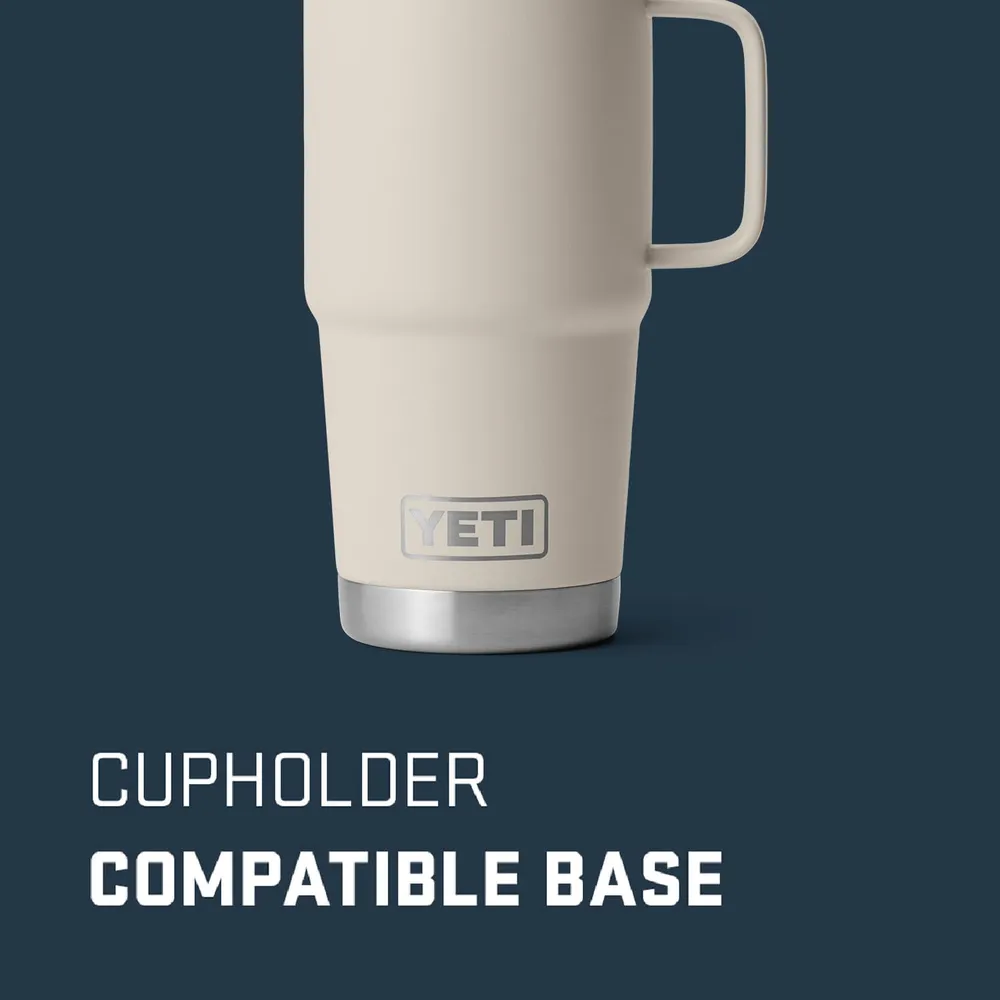 YETI Rambler Vaso de 20 oz de acero inoxidable y tapa Stronghold color beige