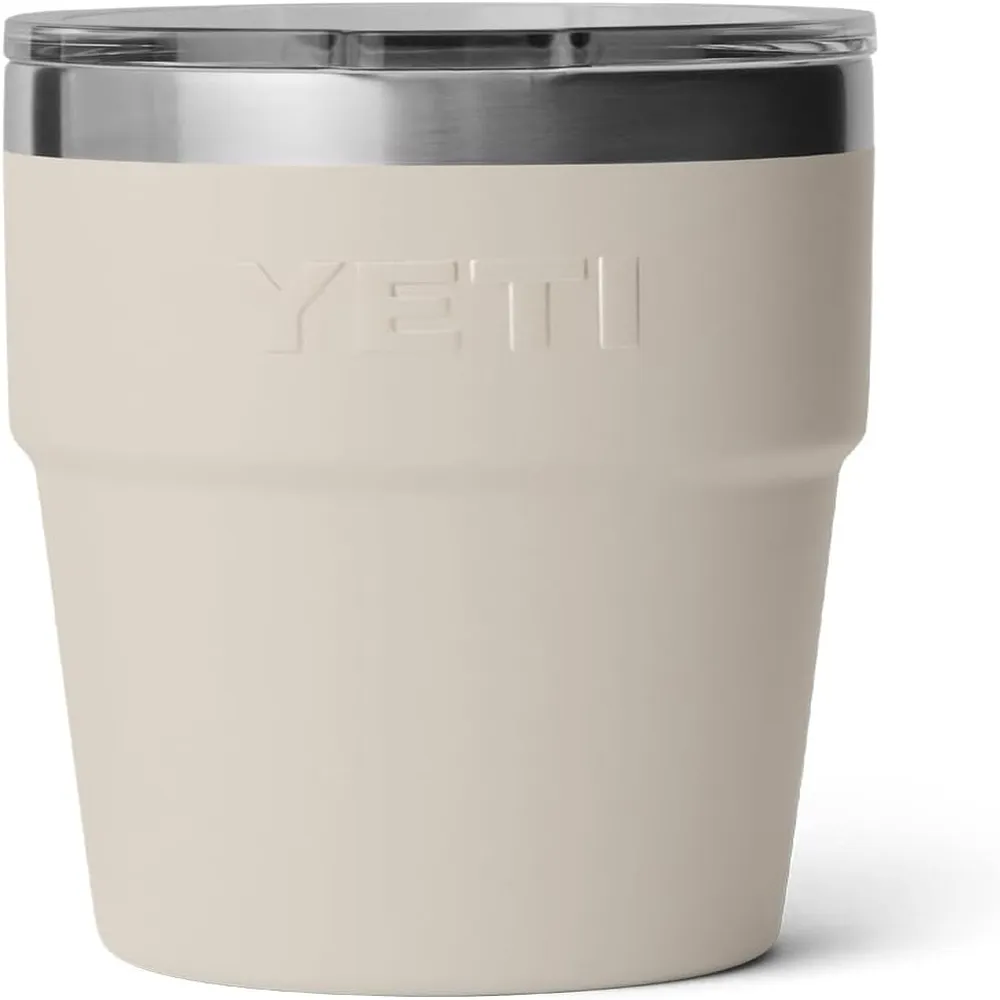 YETI Rambler Vaso de 16 oz de acero inoxidable con tapa MagSlider color crema