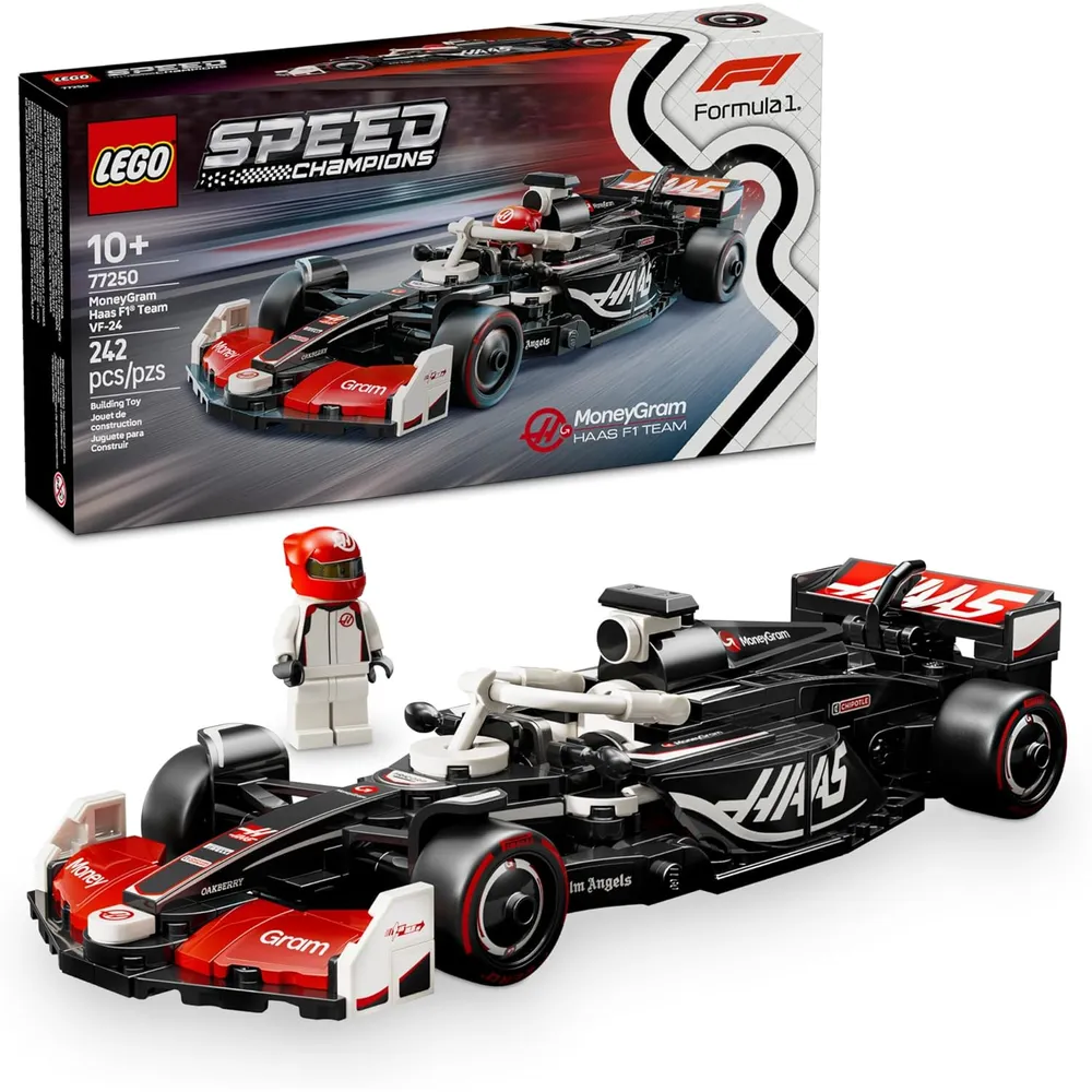 Lego Speed Champions Moneygram Haas F1 Team VF-24, coche de juguete para niños