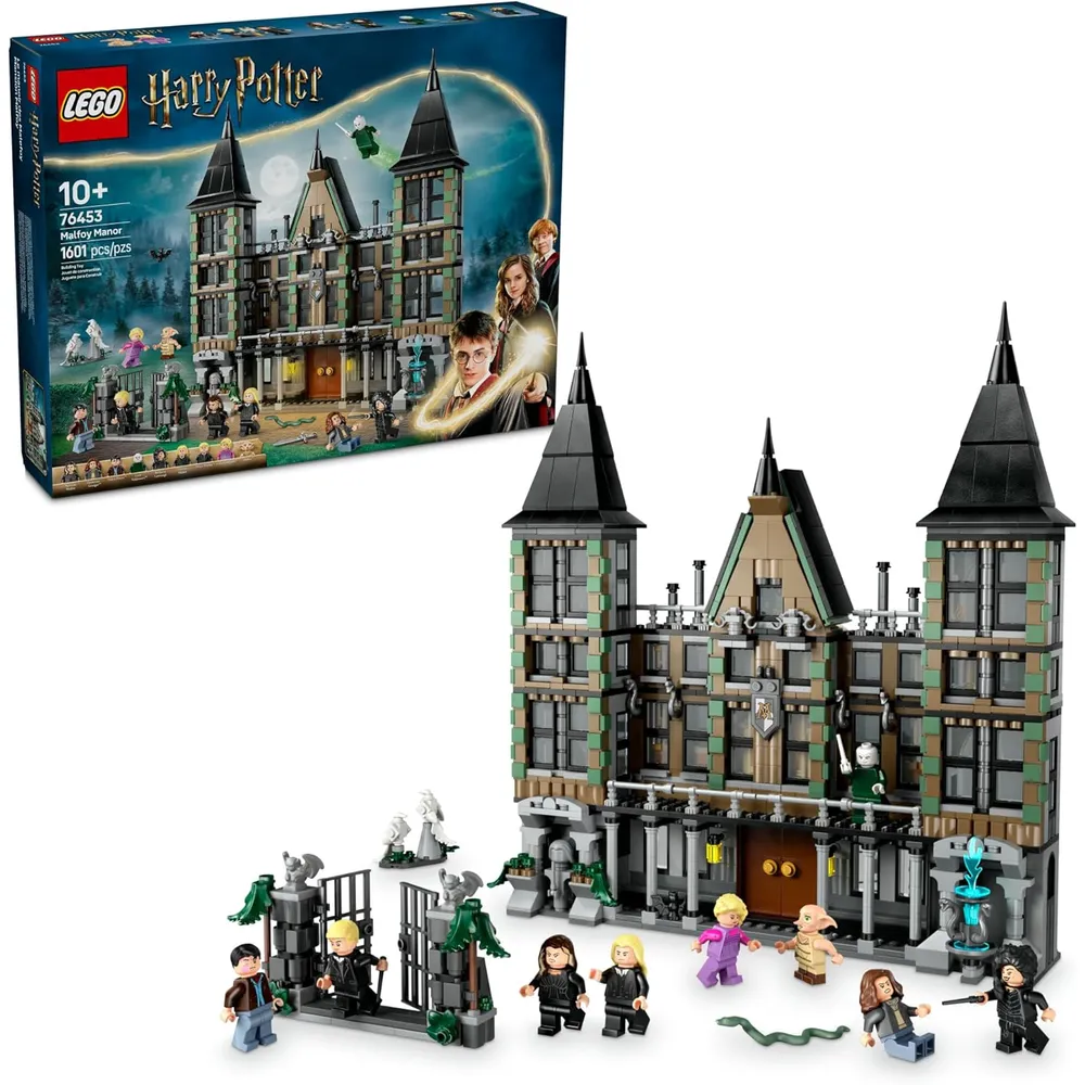 Lego Harry Potter Mansión Malfoy, set de construcción con 9 minifiguras