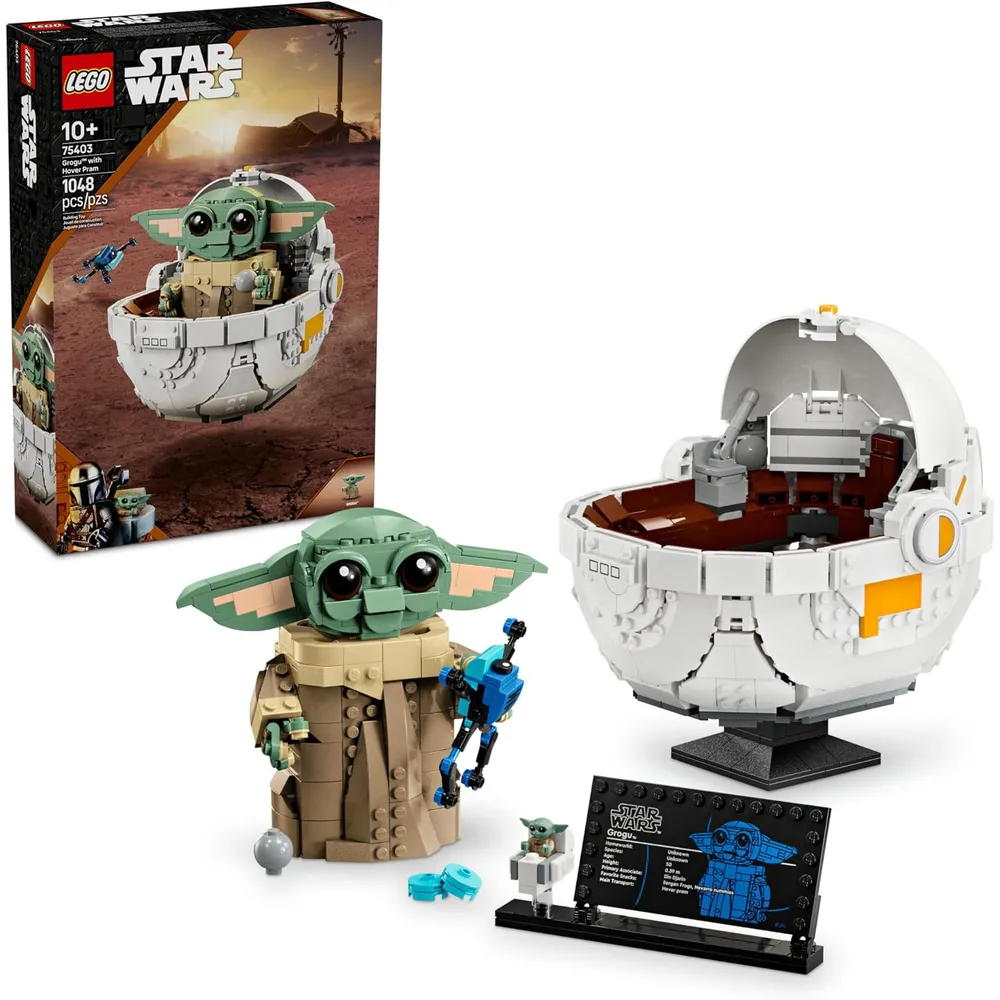 Lego Star Wars Grogu con cochecito flotante, set de construcción para niños