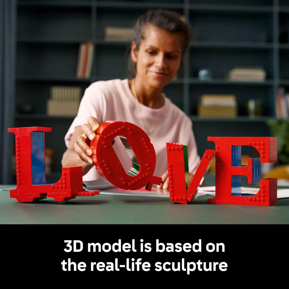 Lego Art Love, set coleccionable de bricolaje para adultos, decoración de hogar