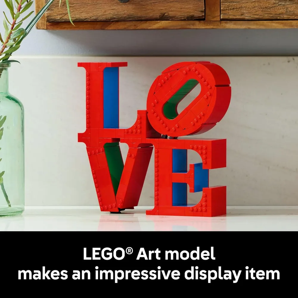 Lego Art Love, set coleccionable de bricolaje para adultos, decoración de hogar