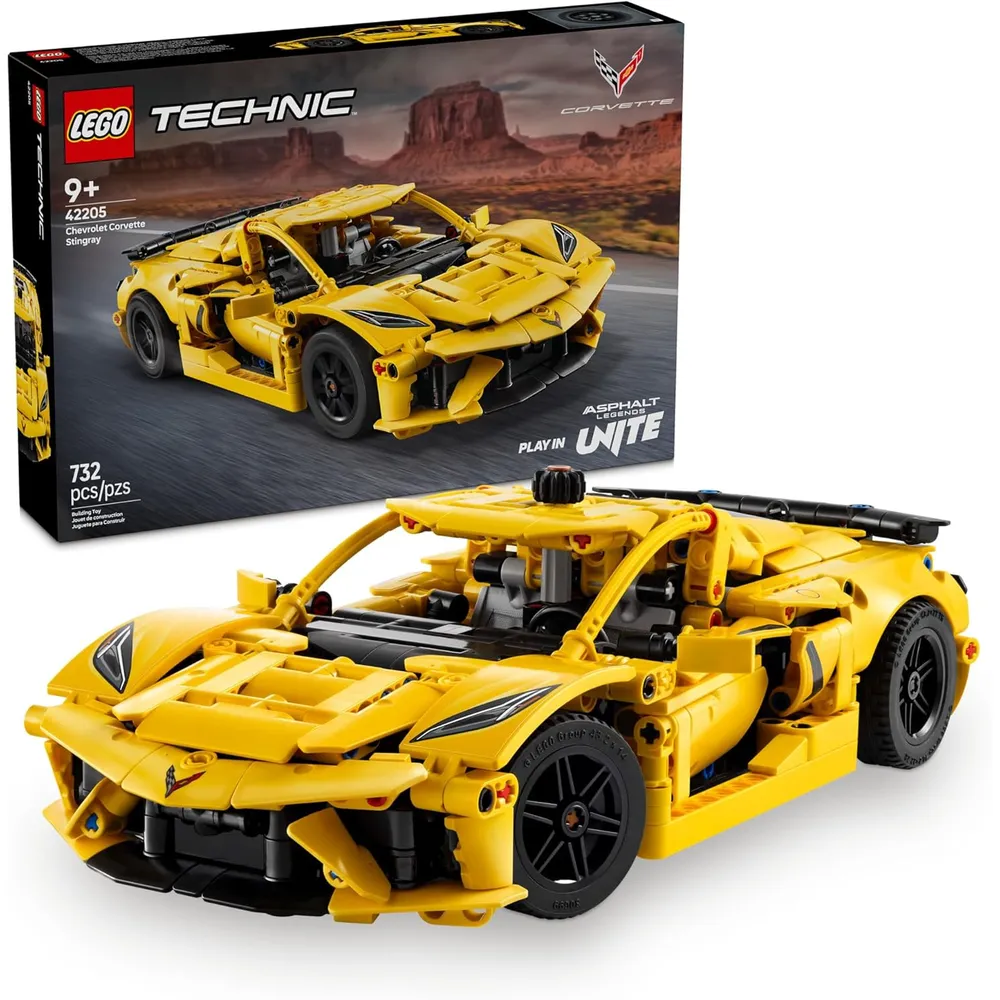 Lego Technic Chevrolet Corvette Stingray, kit de coche a escala para niños