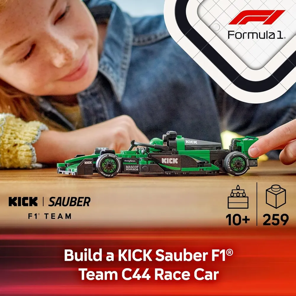 Lego Speed Champions Kick Sauber F1 Team C44, coche de juguete para niños
