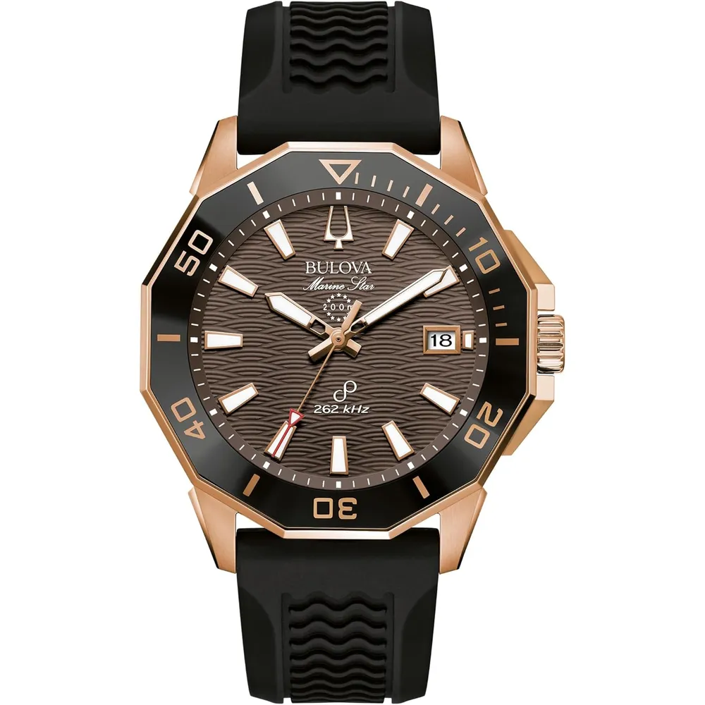 Bulova reloj Marine Star hombre cuarzo alto rendimiento 3 agujas | Negro