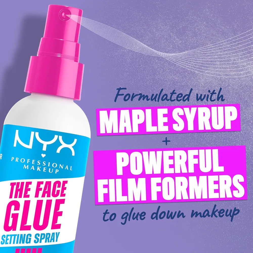 NYX The Face Glue Setting Spray Fijador de Maquillaje | Resistente al Agua