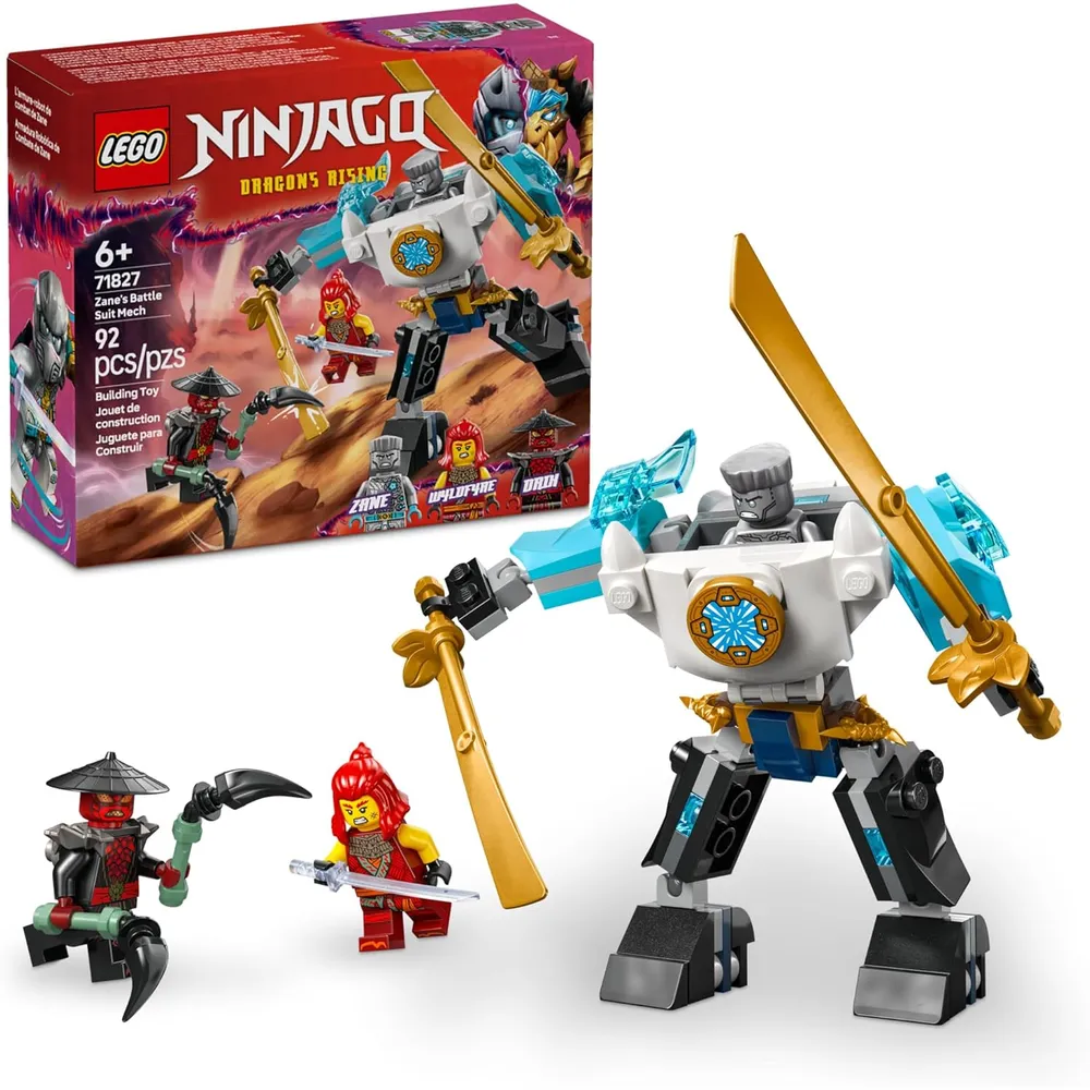 Lego Ninjago Traje de batalla mecánico de Zane, set de construcción para niños