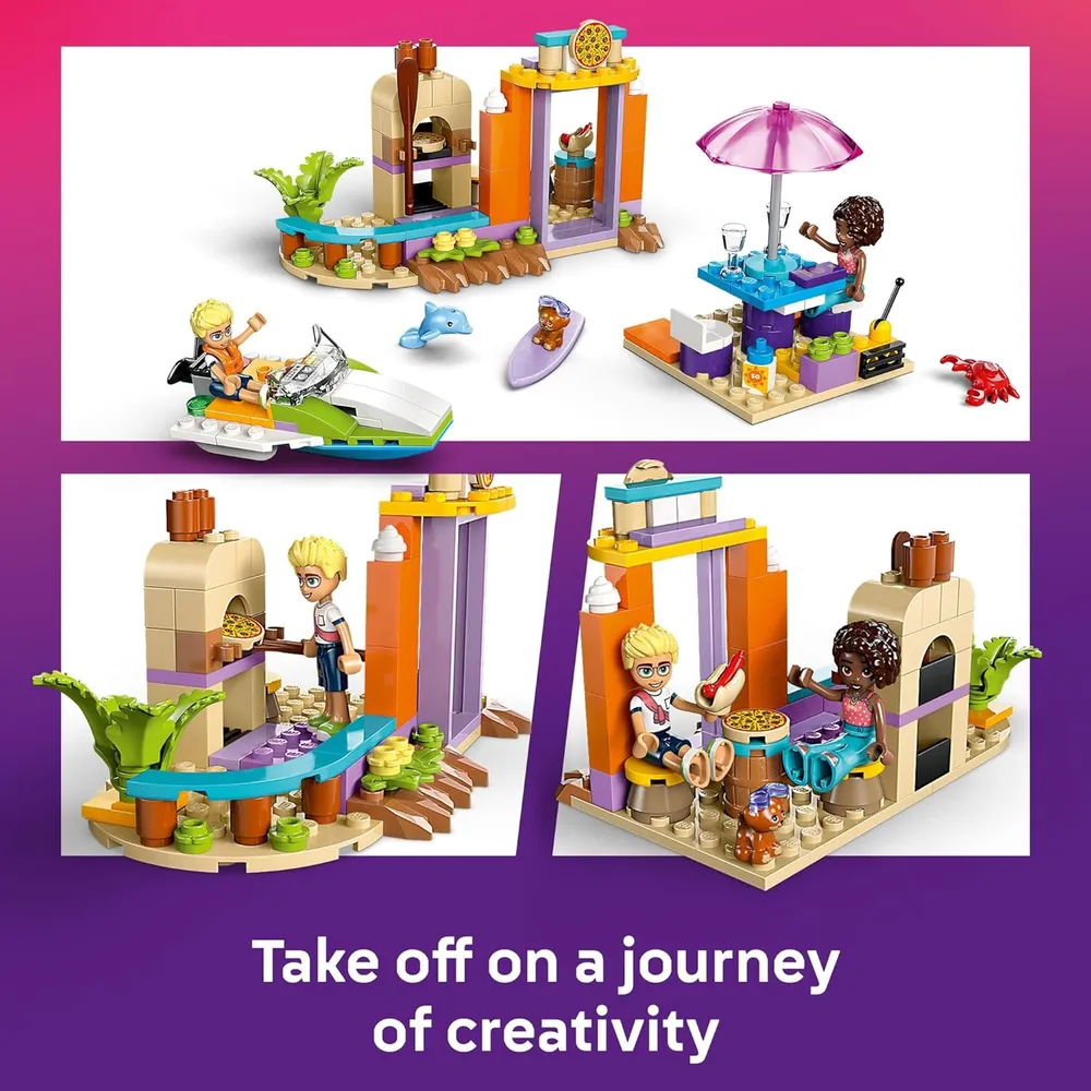 Lego Friends Maleta de playa y viaje creativo, juguete portátil preescolar