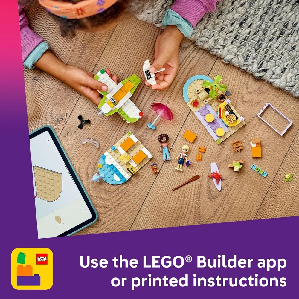Lego Friends Maleta de playa y viaje creativo, juguete portátil preescolar