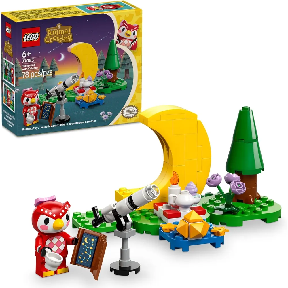 Lego Animal Crossing Observación de estrellas con Celeste, set de construcción