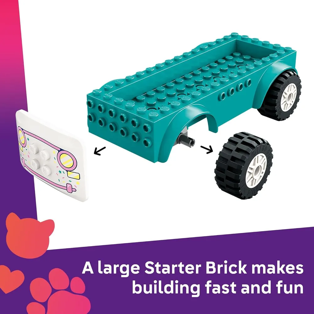 Lego Friends Camión de helados Heartlake City, juguete preescolar con minimuñecas
