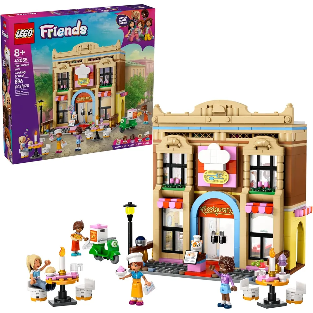 Lego Friends Restaurante y escuela de cocina, set de simulación para niños