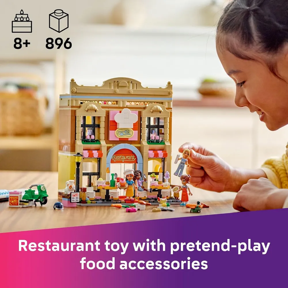 Lego Friends Restaurante y escuela de cocina, set de simulación para niños