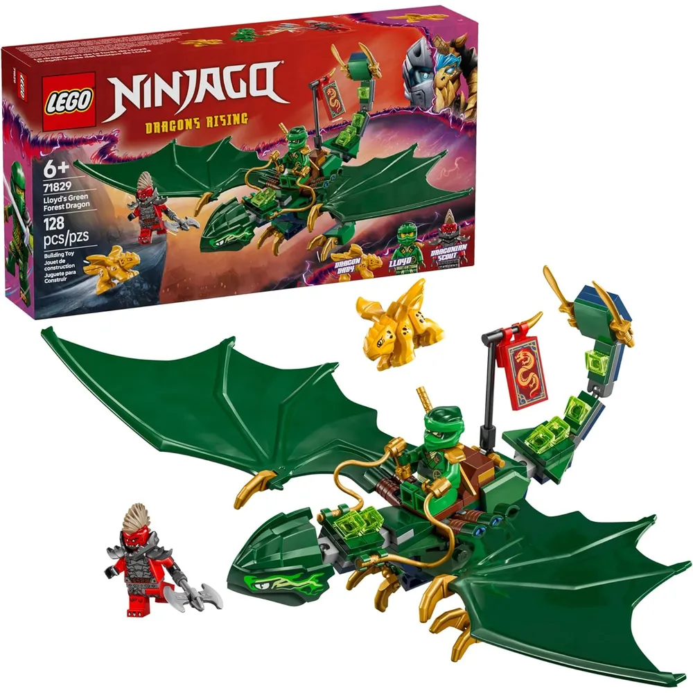 Lego Ninjago Dragón del Bosque Verde de Lloyd, juguete de construcción infantil
