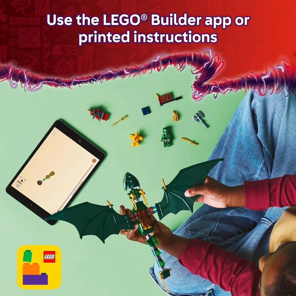 Lego Ninjago Dragón del Bosque Verde de Lloyd, juguete de construcción infantil