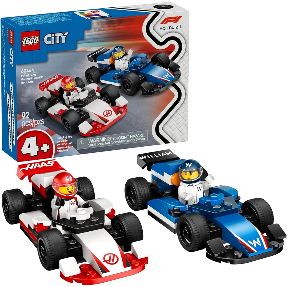 Lego City F1 Williams Racing y Haas F1, set de coches para niños