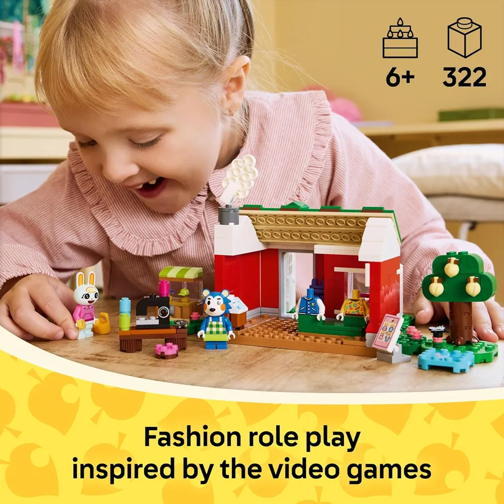 Lego Animal Crossing Tienda de ropa de las Hermanas Able, set de construcción